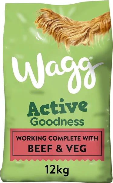 Wagg Active Goodness Complete Dry Adult Dog Food Beef & Veg 12kg