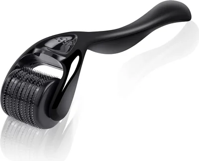Roller dermique URAQT, 0,5 mm dermarouleur pour visage, rouleau à microaiguilles pour stimuler la croissance des cheveux/barbe, réduit la perte de cheveux - Meilleure affaire
