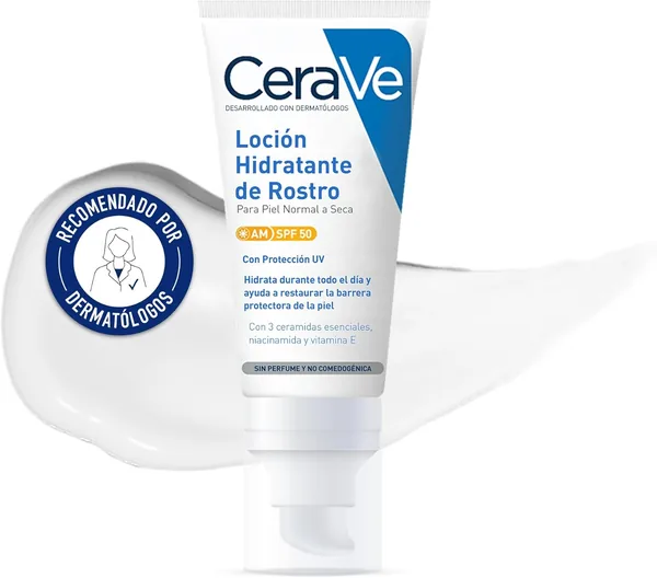 CeraVe AM Facial Moisturising Lotion Normal To Dry Skin 52ml With UV Protection And 3 Essential Ceramides