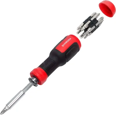 SHARDEN Multitool-Schraubendreher 13-in-1 | Magnetischer Schraubendreher mit Torx, Schlitz, Phillips, Sechskant und Pozidriv