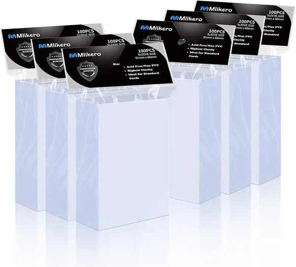600 Counts Clear Ultra Soft Card Sleeves for Standard Cards
