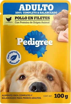 Pedigree - Alimento Húmedo para Perro Adulto, Pollo En Filetes, 24 Sobres