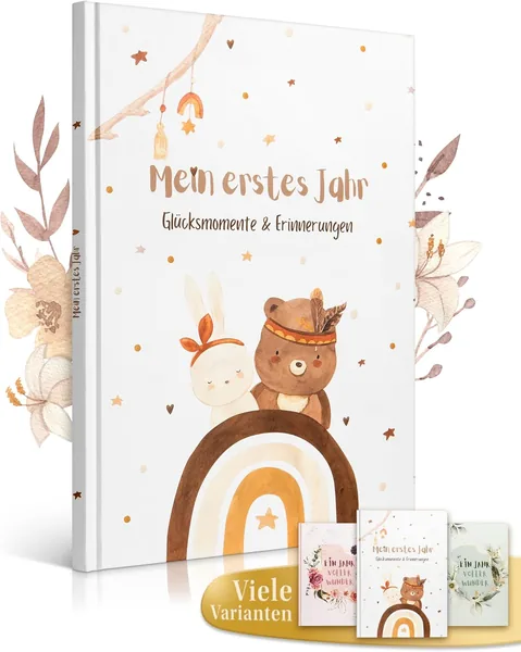 EULENTALER® Baby-Tagebuch Boho - Erstes Jahr, DIN A4, 4.8 Sterne (1441 Bewertungen)