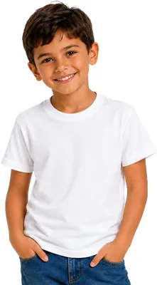 Kids Round Neck T Shirt 170 GSM Pure Cotton Basic Colors