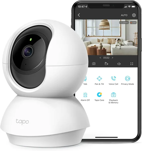 TP-Link Tapo 2K Pan/Tilt Indoor Security WiFi Camera