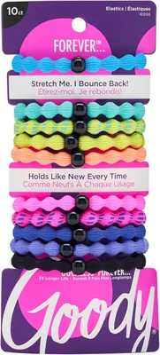 Goody Ouchless Forever Hair Elastics 10 Ct Neon