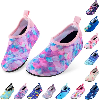 Zapatos de Agua para Niños - Calcetines de Natación Acuáticos Ligeros de Secado Rápido, Talla 3-7