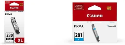 Canon PGI-280XL Black & CLI-281 Cyan Ink Tank Bundle