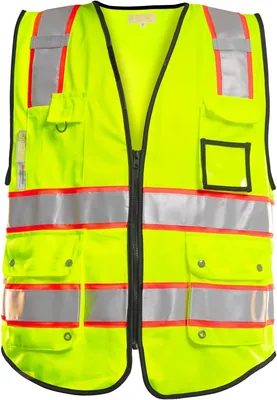 PACIFIC PPE High Visibility Vest - 10 Pockets, Reflective Strips - Best Deal