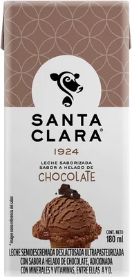 Santa Clara 27 Pack Leche Sabor Helado de Chocolate 180 ml cada uno