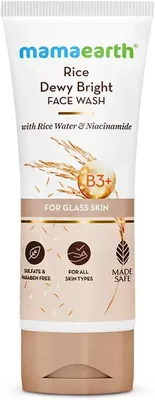 Mamaearth Rice Dewy Bright Face Wash With Rice Water & Niacinamide for Glass Skin | For Hydrated & E