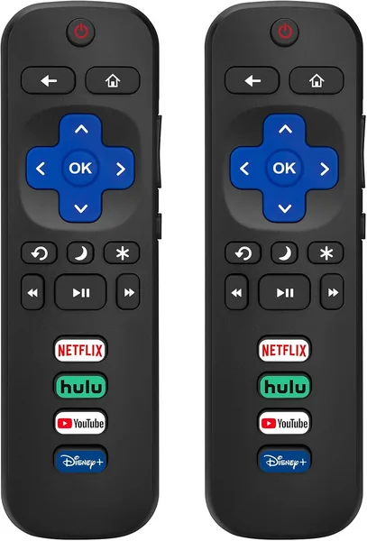 Replacement Remote Control Only for Roku TV (Pack of 2)