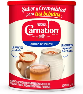 Carnación Nestlé en Polvo 21% Off - Alimento para Bebidas de Leche con Grasa Vegetal y Vitaminas