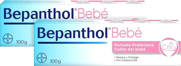 BEPANTHOL Culito Baby Protector con Pro-Vitamina B5 - Crema para Pañales - Nuevo Nacido - 2x100 g (35% Descuento)