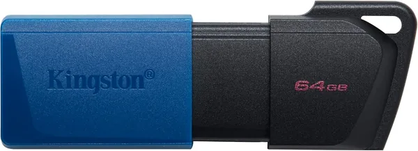 Kingston DataTraveler Exodia M USB Flash Drive 3.2 Gen 1 DTXM/64GB - with Moving Cap (Black + Blue)