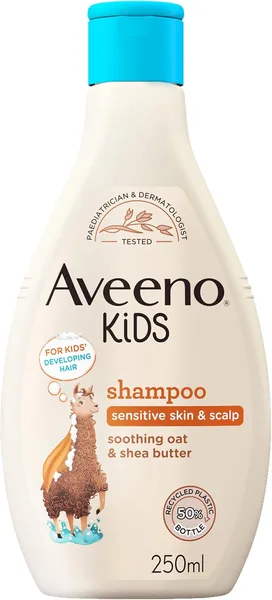 Aveeno Baby Kids Shampoo 250ml | Enriched with Soothing Oat & Shea Butter