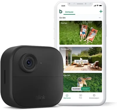 Caméra Blink Outdoor 4 - Nouveauté | Caméra de sécurité intelligente HD sans fil, durée de vie de la batterie 2 ans, détection de mouvement améliorée