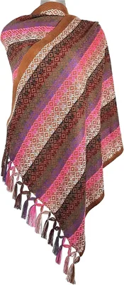Rebozo de Estambre Chal Mexicano 100% Artesanal XADANI LULA