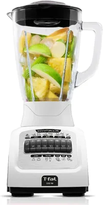 T-FAL Licuadora Infiny Force XL 12 velocidades blanca | Tritura todo sin dejar trozos, 6 cuchillas de acero inoxidable, 3 veces más duradera