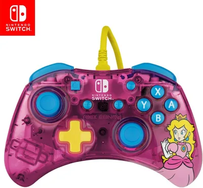 Rock Candy Wired Controller for Nintendo Switch - Bubblegum Peach | Best Deal