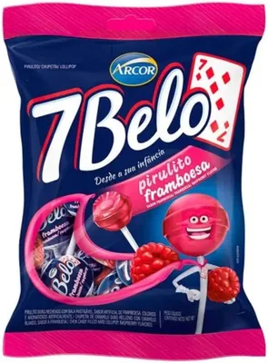 Pirulito 7 Belo 500g Morango - 28% de Desconto