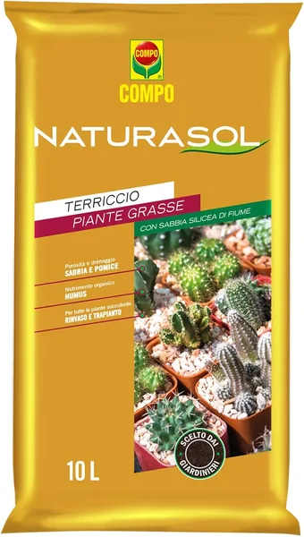 COMPO Naturasol Cactacee Succulent Soil with Silica Sand and Pumice 10 L