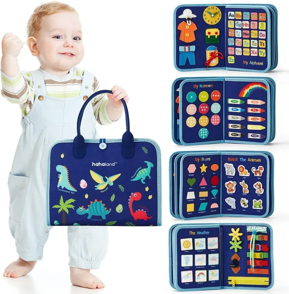 Hahaland Toddler Busy Board - Montessori Toys for Boy