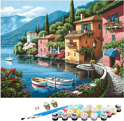 Mumoo Bear Painting by Number Kit - DIY Canvas Oil Painting for Adults & Kids
