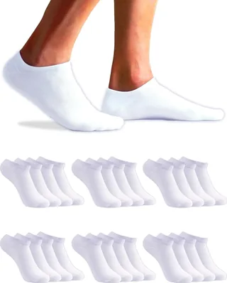 12 Paire de Chaussettes Hommes et Femmes - Chaussettes Courtes en Coton Respirant