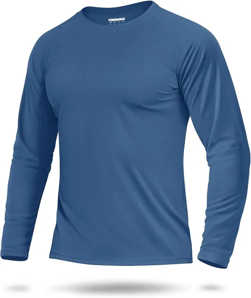 Boladeci Men's Rash Guard UPF 50+ Sun Protection Clothing Long Sleeve T-Shirts for Men Quick Dry SPF UV Swim Tees Shirts