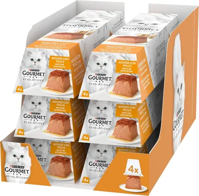 Gourmet Revelations Wet Food for Cats Adult Mousse con Pollo 24 Pack di 57 g