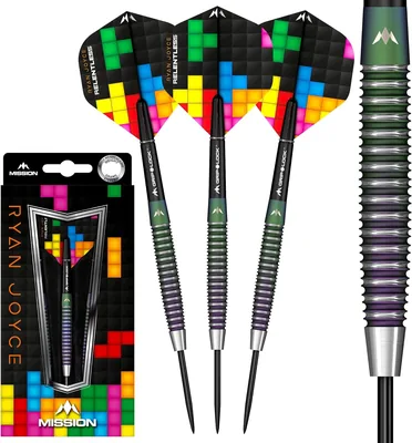 Misja Darts D1587 Ryan Joyce, Nieugięty | Zestaw Rzutków z Wysokiej Jakości 95% Wolframem, Powlecony PVD