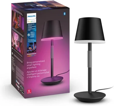 Philips Hue White & Color Ambiance Go Lamp: Portable Dimmable Table Light