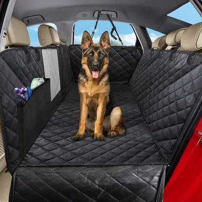 Sosayet Hondendek voor Achterstoel, 4-in-1 Auto Dekentje voor Honden met Zijbescherming en Raam, Waterdicht, Antislip Stoel