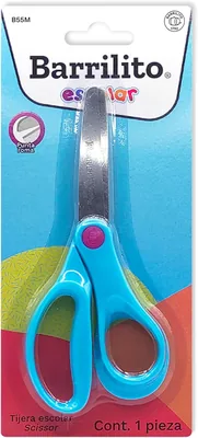 Barrilito Tijera escolar acero inoxidable 12.5cm B55M Mejor Oferta