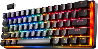 Clavier de jeu SteelSeries Apex Pro Mini HyperMagnétique 60% - Sans fil - RGB - Toucher ajustable - PBT - Meilleur Prix