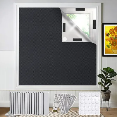 Bekeify Blackout Blind sans perçage - 300 x 145 cm - Meilleures affaires