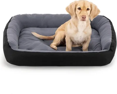 Cama para Perro PETS APPAREL HILLS, Resistente y Confortable, Relleno Suave, Medidas Medium, Negra/Gris - 20% de Descuento