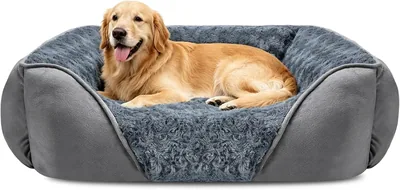 Lit pour chien JOEJOY, lavable et anti-anxiété, 35 x 63 x 23 cm