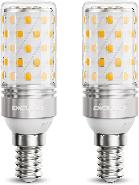 DiCUNO E14 8W LED Bulb, 100W Halogen Equivalent, 1000lm, Warm White 2700K, Non-Dimmable, E14 Corn LED Base, Energy Saving, 2 Pieces