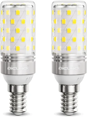 DiCUNO E14 8W LED Lampadina, 100W Equivalente Halogeno, 1000lm, Bianco Freddo 6000K, Non Dimmabile, Base Corn LED E14, Risparmio Energetico, 2