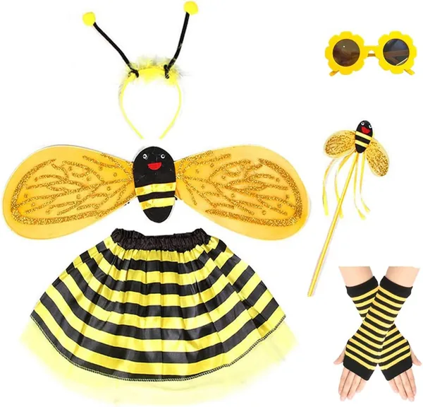 Ricjurzzty Kids Honey Bee Costume for Boys & Girls 3-8 Years old