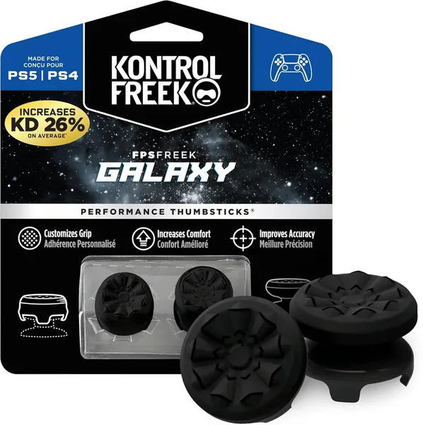 KontrolFreek FPS Freek Galaxy Black for PlayStation 4 and PlayStation 5