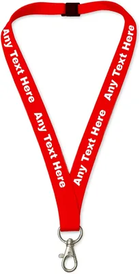 Personalised Printed Lanyards - Custom Text Colour