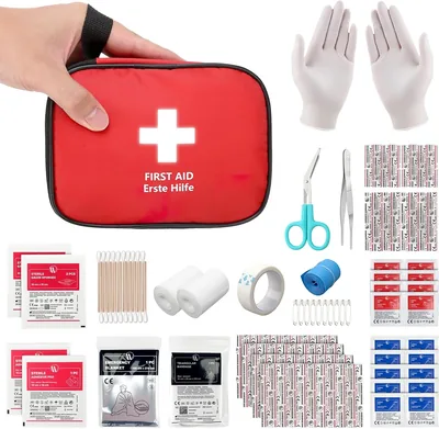 Honyao Erste-Hilfe-Set Mini, 90 Teile, Notfalltasche, Notfallausrüstung, Klein für Outdoor, Zuhause, Auto, Arbeitsplatz