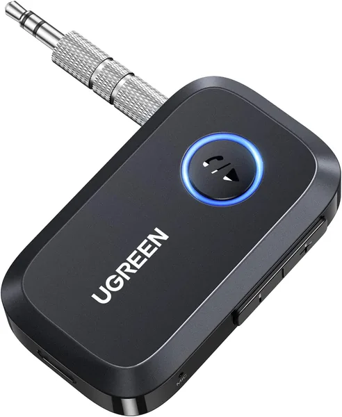 UGREEN Bluetooth 6.0 Ontvanger voor Auto met 3,5mm AUX-aansluiting en Ingebouwde Microfoon voor Handsfree Belen in de Auto - 28% Korting
