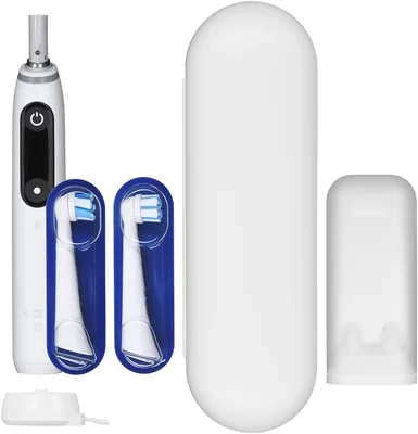 Oral-B iO Series 6 Elektrisk Tandborst/Tandborster, 2 Borster, 5 Rengfrånningssvärker för Tända, Magnetteknologi - Best Deal