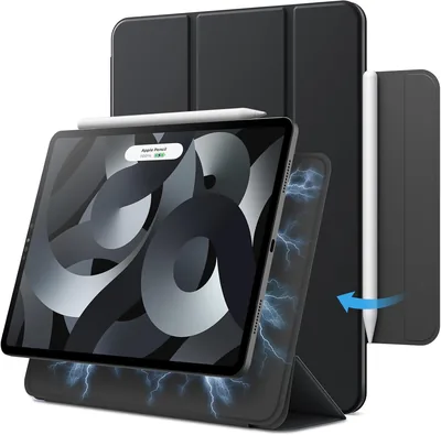 JETech Magnetic Case for iPad Air 11" M4/M3/M2 & Air 5/4 10.9", Black