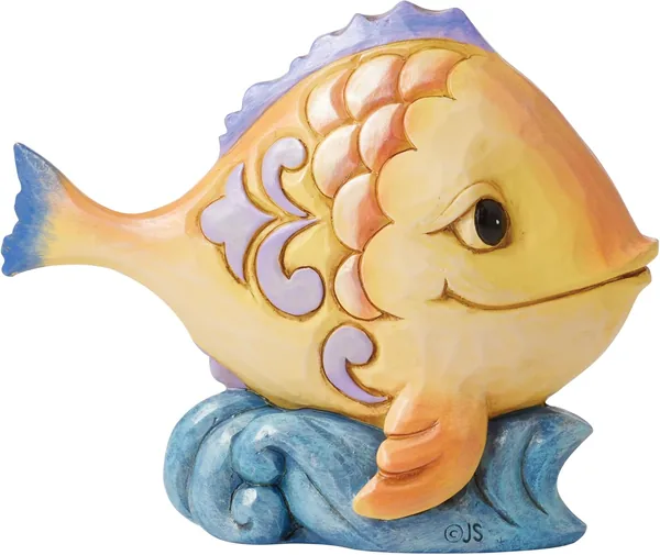 Enesco Jim Shore Heartwood Creek Four Seasons Mini Fish Figurine 3.5 Inch