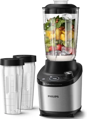 Philips High-speed Blender 7000-1500W ProBlend Ultra | Snel selecteren programma's - 2 Tritan bekers, 2 liter capaciteit en HomeID